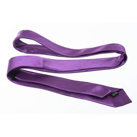 Purple Satin Necktie for Men - Coloured Tie for Wedding, Prom, Parties and Formal Occasions - Soft Polyester Accessory with Solid Colour Design for Suit and Tuxedo