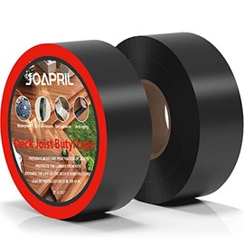 JOAPRIL Deck Joist Tape 2" x 50', 2 Pack Butyl Tape for Decking, Self-Adhesive Waterproof Seal for Wood Joists and Beams, for Weather Resistance and Anti-Corrosion