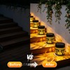 Lumoza 2 PCS Solar Fence Lights Outdoor, Metal Solar Powered