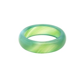 Carnelian Crystal Rings Jade Rings Natural Gemstone Band Ring Good Luck Jade Ring Green Jade Rings for Women Carnelian Smooth Round Donut Ring (Green7)