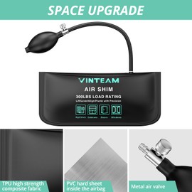 VINTEAM Air Wedge Bags, 3pcs TPU Pump Wedge Kit with Easy Push-Button Air Valve and 150-400 Lb Load Rating, Levelling & Alignment Kit for Cabinet Door Window Installation and Heavy Objects Tasks