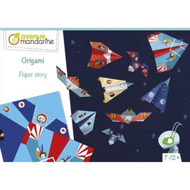 Avenue Mandarine KC126C Origami Creative Box, Ideal from 7 Years, Planes and Rockets, 1 Box