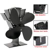SENRISE 4-Blade Heat Powered Stove Fan, Silent Operation - Eco