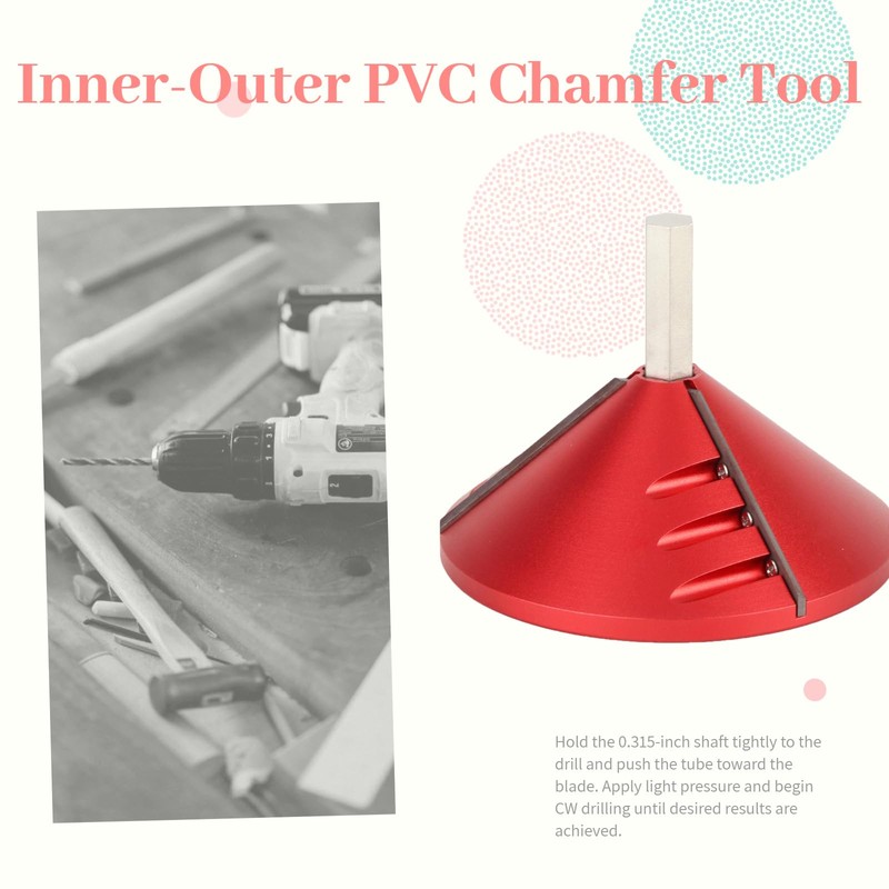 PVC Deburring Tool, 2 in 1 Exterior Interior PVC Deburring