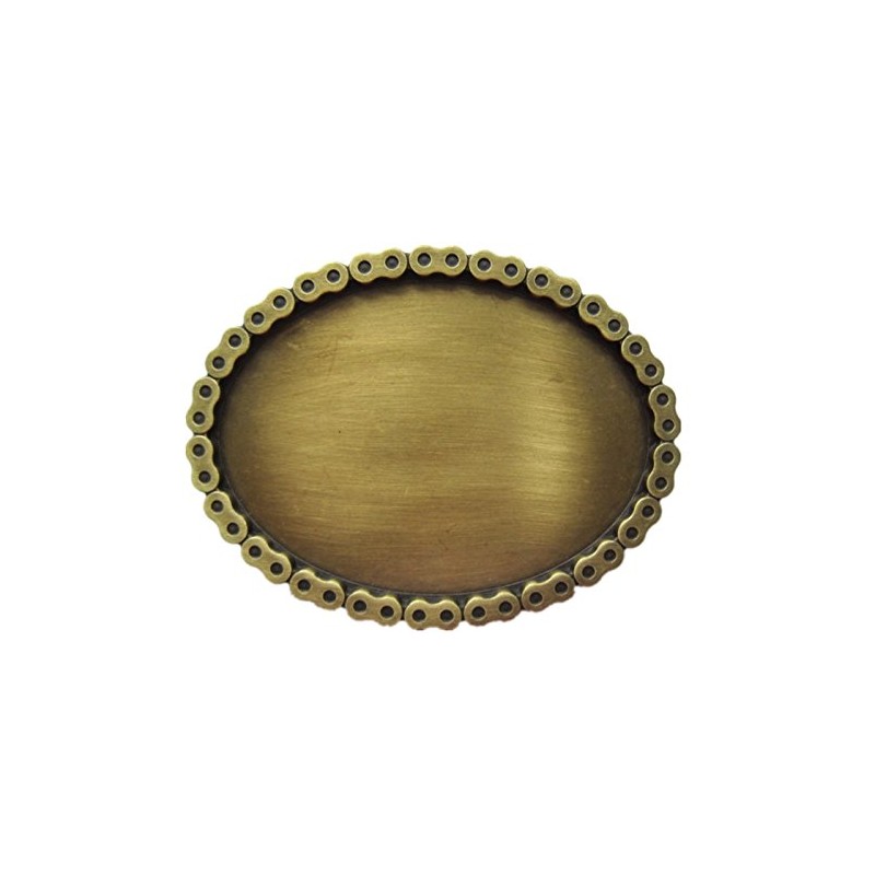 Urban Backwoods Link Blank Antique Brass Belt Buckle for Interchangeable