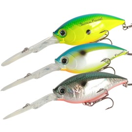 TACTICAL FISHING 3 Curricanes de nado Profundo - Pack con 3 increíbles señuelos de Pesca para Profundidades de hasta 20 pies.