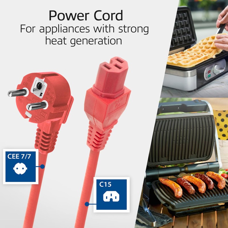 ACT Warming Device Cable CEE7/7 to C15, 2 m Power