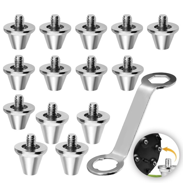 Tkxjry Pack of 13 White Football Replacement Studs, Replacement Studs,