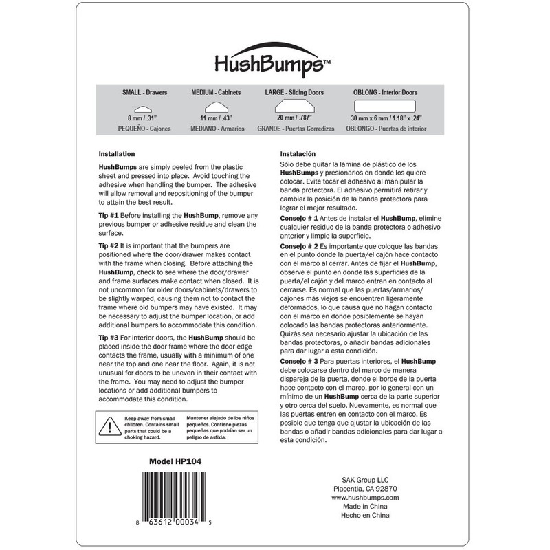 HushBumps Ultra-Quiet Gel Bumpers - 104 Piece Value Pack -