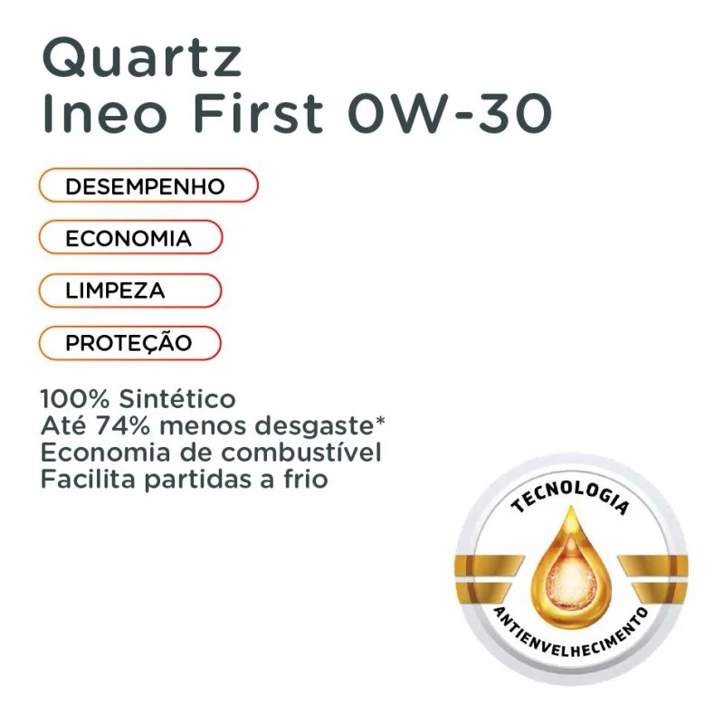 Óleo Sintético 0w30 Quartz Ineo First
