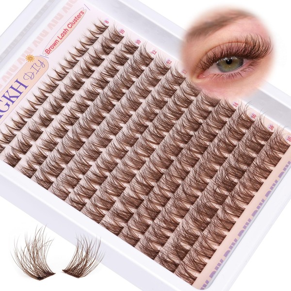 Brown Lash Clusters Invisible Band Natural Eyelash Clusters Wispy Lash