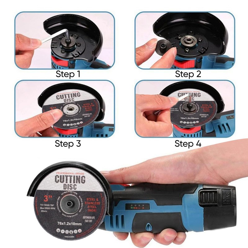76mm Cutting Discs – 5 Pack Angle Grinder Discs with