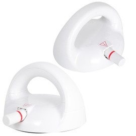 Grab Bars for Bathtubs and Showers, Unique Safety Desigh Shower Handles for Elderly, 5 Inches Powerful Suction Cup, Maximum Load Capacity 288 Pounds, Bathroom Grab Bar for Seniors, White, 2 Pack