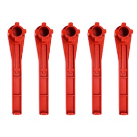 JSP Manufacturing Gas and Bung Wrench Non Sparking Solid Drum Bung Nut Wrench Multi-Pack (RED) (5)