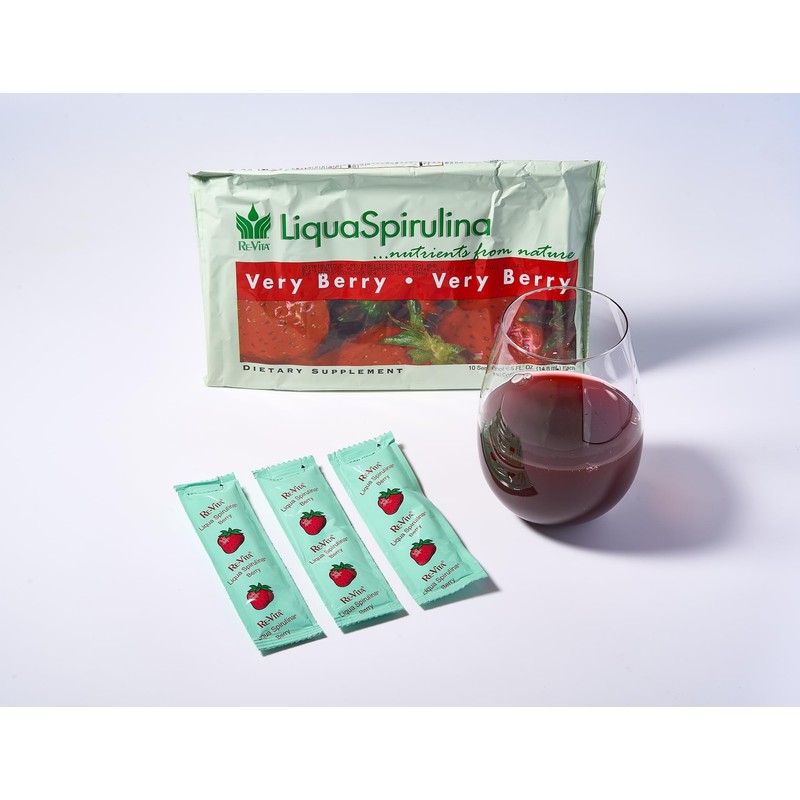 RE-VITA RE-VITA Very Berry LiquaSpirulina Essential Pack 60 Servings