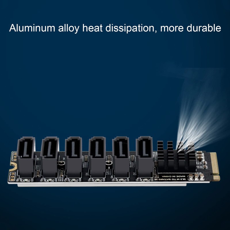 M.2 to SATA3.0 Converter - High-Speed ASM1166 M.2 PCIe to