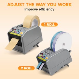 Ribbon Cutting Machine, Automatic Tape Dispenser, 999mm Precision Cut, Ideal for Shipping, Schools, Restaurants, Business & Home