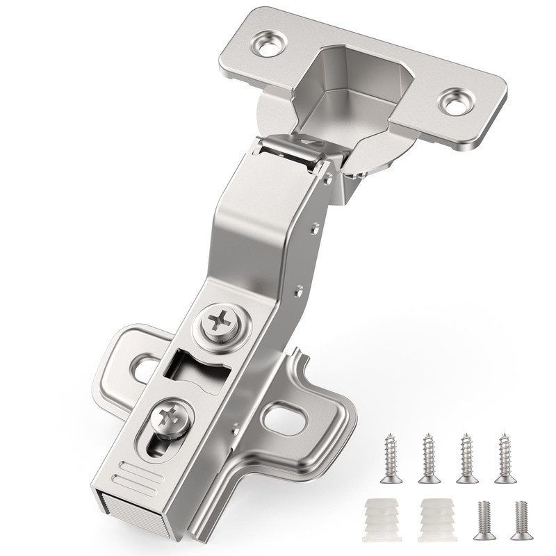 Chibery 50 Pack Inset Soft Close Concealed Frameless Cabinet Hinges,