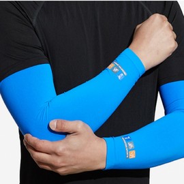 Cool Touch Aqua Extra Large Cooling Arm Sleeves Summer Sky Blue/FREE