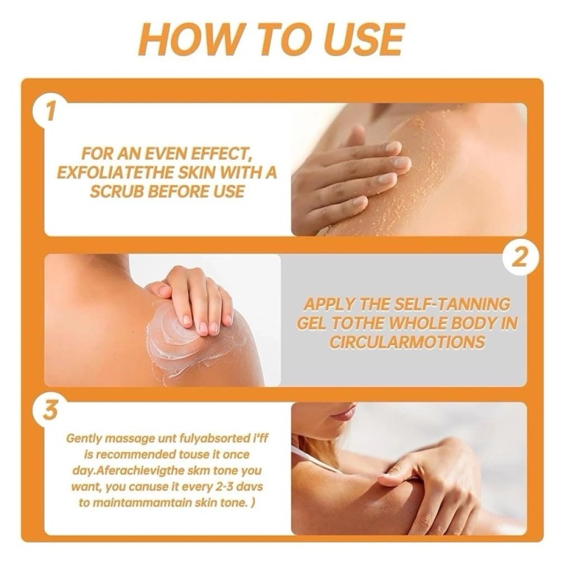 Carroten Luxury Intensive Tanning Gel, Natural Tanning Accelerator Cream Gel