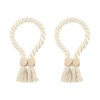 2-Pack Magnetic Curtain Tie Backs, 22.8" Braided Rope Holdbacks with
