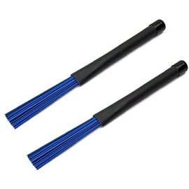 Jiayouy 1 Pair Drum Brushes Drum Sticks Percussion Retractable Nylon Brush Stick for Cajon Jazz Acoustic Rock Band Music Lover