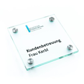 Logistic Sign System Door Sign Glass Vitrum B4 (130/130 mm)