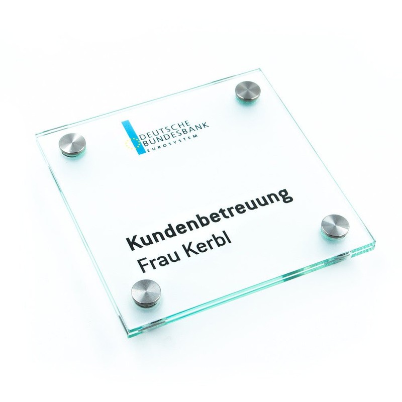 Logistic Sign System Door Sign Glass Vitrum B4 (130/130 mm)