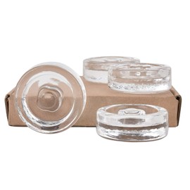 4Pcs Glass Fermentation Weights with Handles for Keeping Vegetables Submerged During Fermenting and Pickling