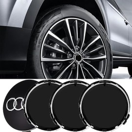 Set of 4 car hub covers, wheel hub cover, 60 mm, black hub cover, wheel hub cover, ABS wheel hub cover, hub caps, rim cap
