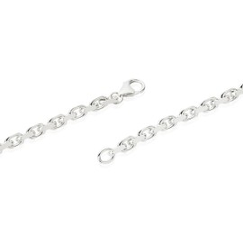 NKlaus 50cm anchorchain necklace solid 925 sterling silver diamond plated 4,50mm 41g 5908