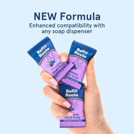 Foaming Hand Soap Tablet Refills Refill Route-6 Pack Foaming Soap Tablets For 6 x 8fl oz Bottles - Plant-Based Foaming Soap Refill Tablets- Cleansing & Moisturizing - Lavender Scent