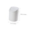 Operitacx 2pcs Mini Desktop Trash Bins with Lid Stylish Rubbish