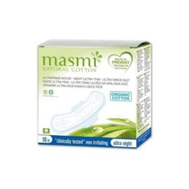 MASMI NATURAL COTTON Bio Binden Ultra Nacht (10 Stück)