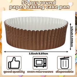 Uiifan 150 Pack Disposable Round Cupcake Liners Paper Baking Cups Wrappers Cupcake Liners Paper Microwave Oven Safe Paper Bakeware Paper Mold for Snacks Cakes (3 Colors)