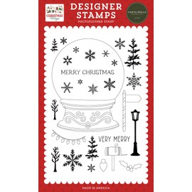 Echo Park Paper Christmas Village: Build A Snowglobe Stamp Set, Multi