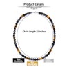 PiercingJak Men's Necklace Tiger's Eye Obsidian Hematite Gemstone Chain Men