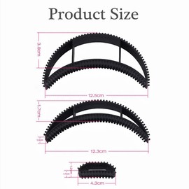5 PCS Natural Hair Bumpits Black Volume Hair Base Pads Plastic Hair Bun Maker Fluffy Hair Styling Insert Tool for Women Girl Volumizing Hair Style Accessories