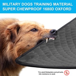 Chew Proof Dog Crate Bed Pad, Enhanced Quilted Indestructible Dog Kennel Pad for Aggressive Chewers, Washable Dogs Mat for Crate, Water Resistant Kennel Pads for Teething Puppy (Gray, 35"x23")