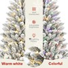 Flocked Christmas Tree with Slim Design,Prelit Christmas Tree with 710