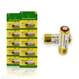 Fenzer 21/23 12V Alkaline Battery, 10 Count Pack, A23, A23E, MN21, LRV08, V23GA 12 Volt Battery, Long-Lasting for Key Fobs, Car Alarms, GPS Trackers, and More