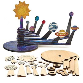 Baker Ross FX311 Wooden Solar System Planetarium Kit - 1 Kit, Educational Craft Kits for Kids, Science Kit Arts and Crafts, Wood Crafts