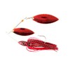 Nichols Lures Pulsator Metal Flake Double Willow Spinnerbait, Red Shad,
