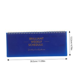 Operitacx Wochenplaner Agenda bürobedarf kalender Stundenplan Zeitplan Tagesplaner-Notizbuch Schreibtischplaner Planer-Organisator wöchentlicher Schreibtisch leerer Planer Papier Blue