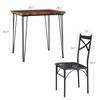VECELO Kitchen Dining Room Table Set with 2 Chairs for