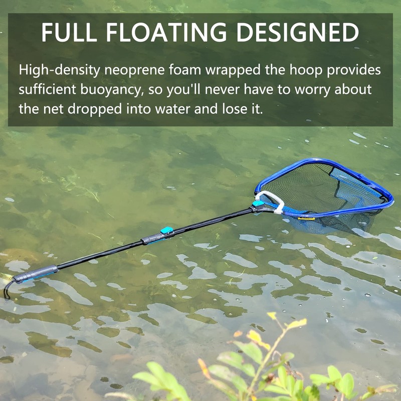 Black Paw Fish Landing Ne Easy Fold Square Sliding Net