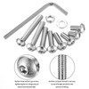 271 Piece M5 Screw Set, Allen Screws Nuts Set, Silver