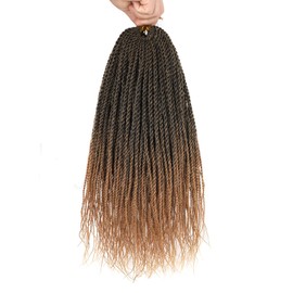 ZRQ Crochet Hair Senegalese Twist 14 Inch 8 Packs Small Crochet Hair For Braiding,Crochet Braids Hair for Black Women, Crochet Braids Twist Hot Water Setting (14 Inch, T27)