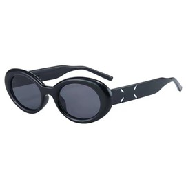 TICHEROMU Unisex Oversized Thick Sunglasses, Oval Y2K Glasses Frame Eyewear Shield Sun Glasses Aesthetic Shades, N-black2, Large
