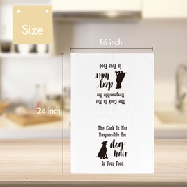 Joyriza Dog Decor Funny Kitchen Towels, 16x24 in Dish Cloth Flour Sack Hand Towel for Farmhouse Kitchen Decor, Labrador Lovers Dog Owners Gifts